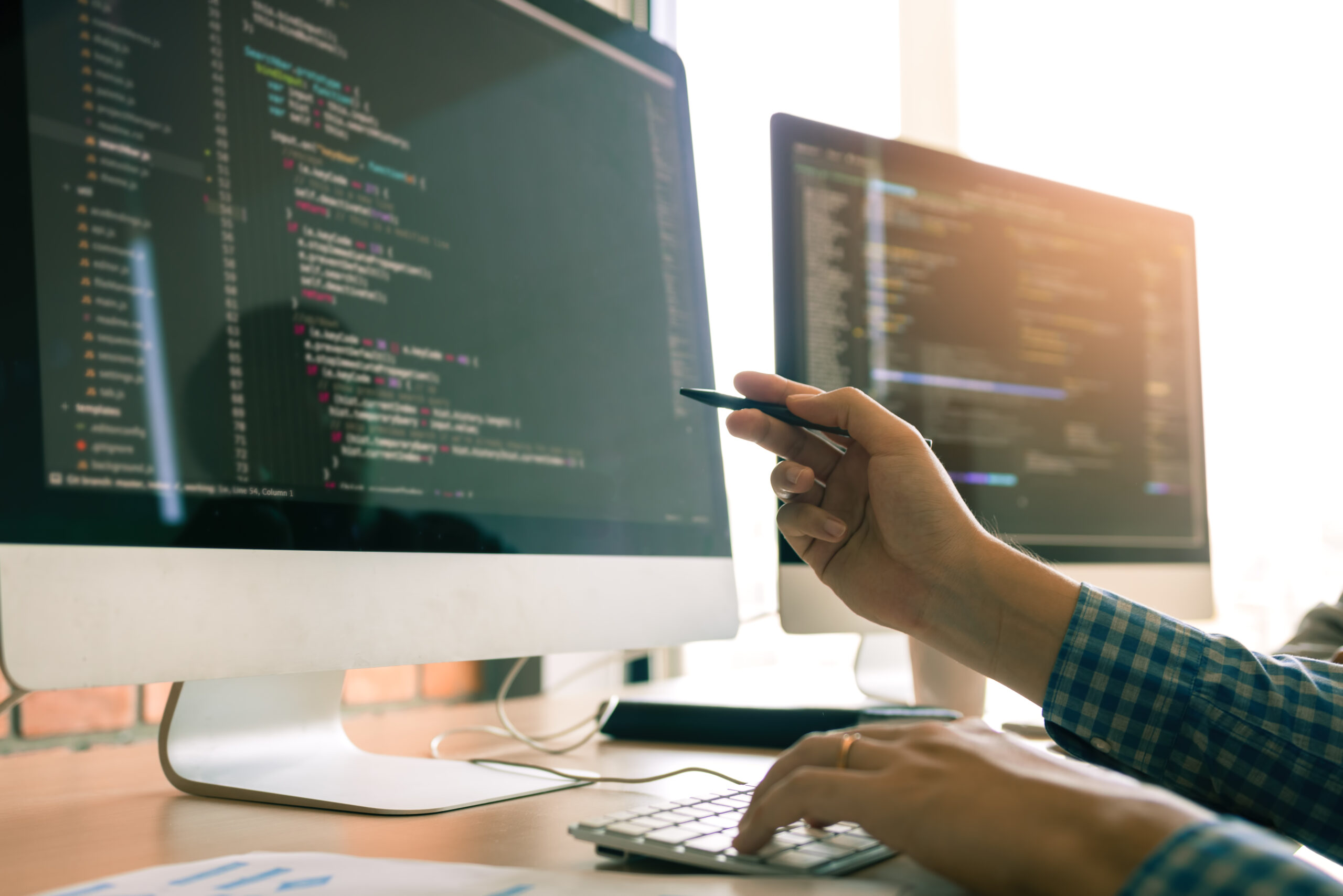 Developing programming working in a software engineers code tech